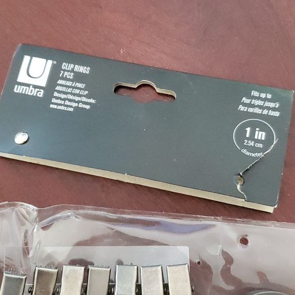 One set of 2 - Umbra Brushed Pewter Curtain Rings (Brand New) - Picture 3 of 7